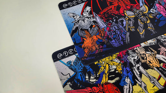 Divine Warriors and Regal Guardians 2 player playmat for the Digimon card game