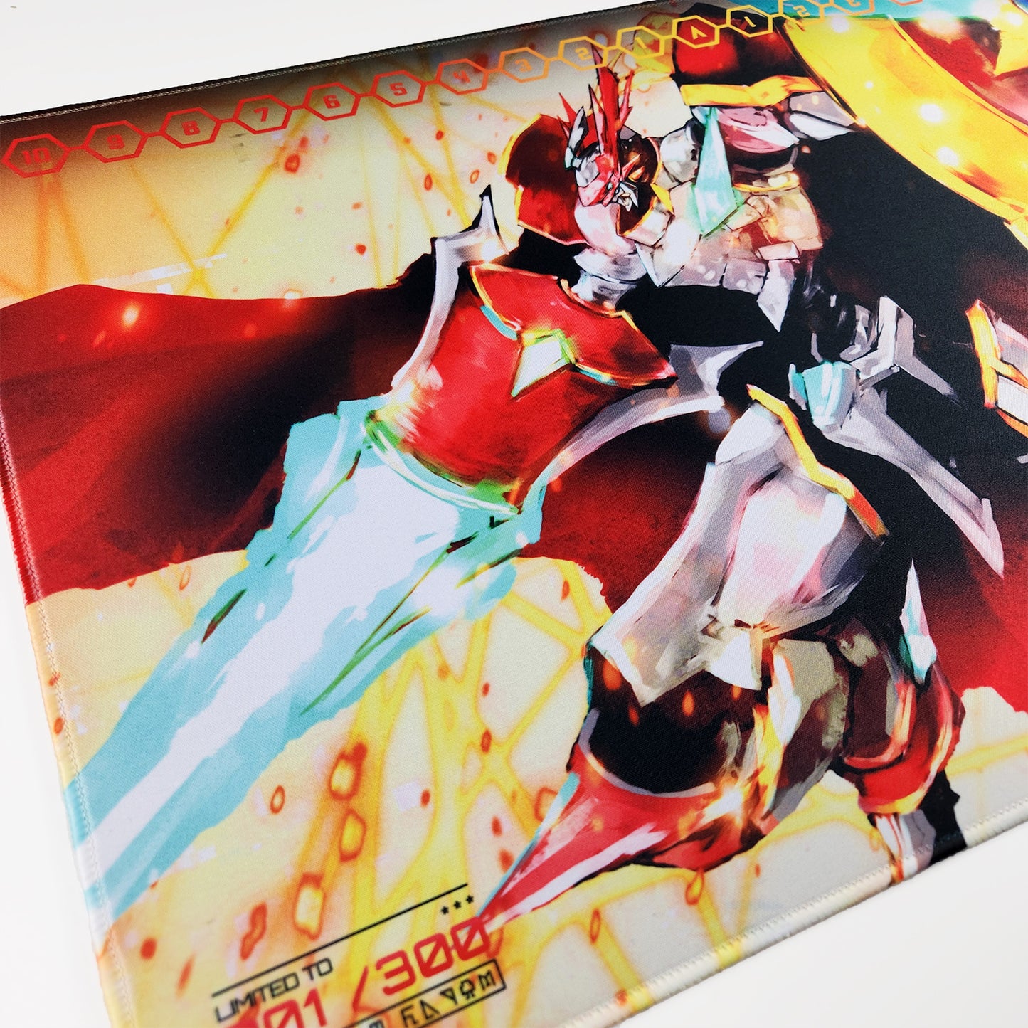 Crimson Saber Playmat Closeup