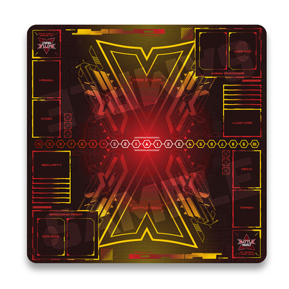 2 Player Cyber Zone TCG Playmat Red