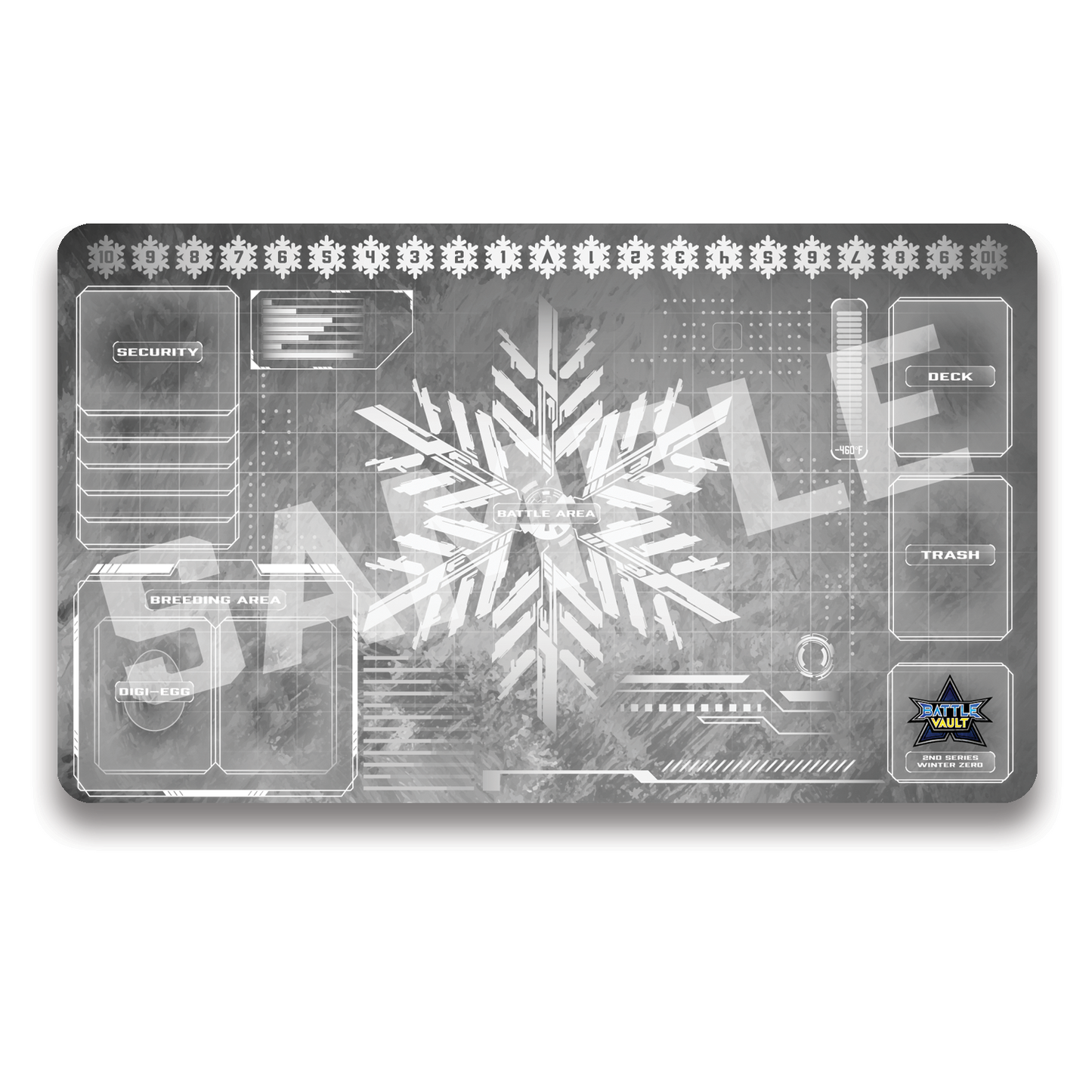 Grey Winter Snowflake rubber playmat