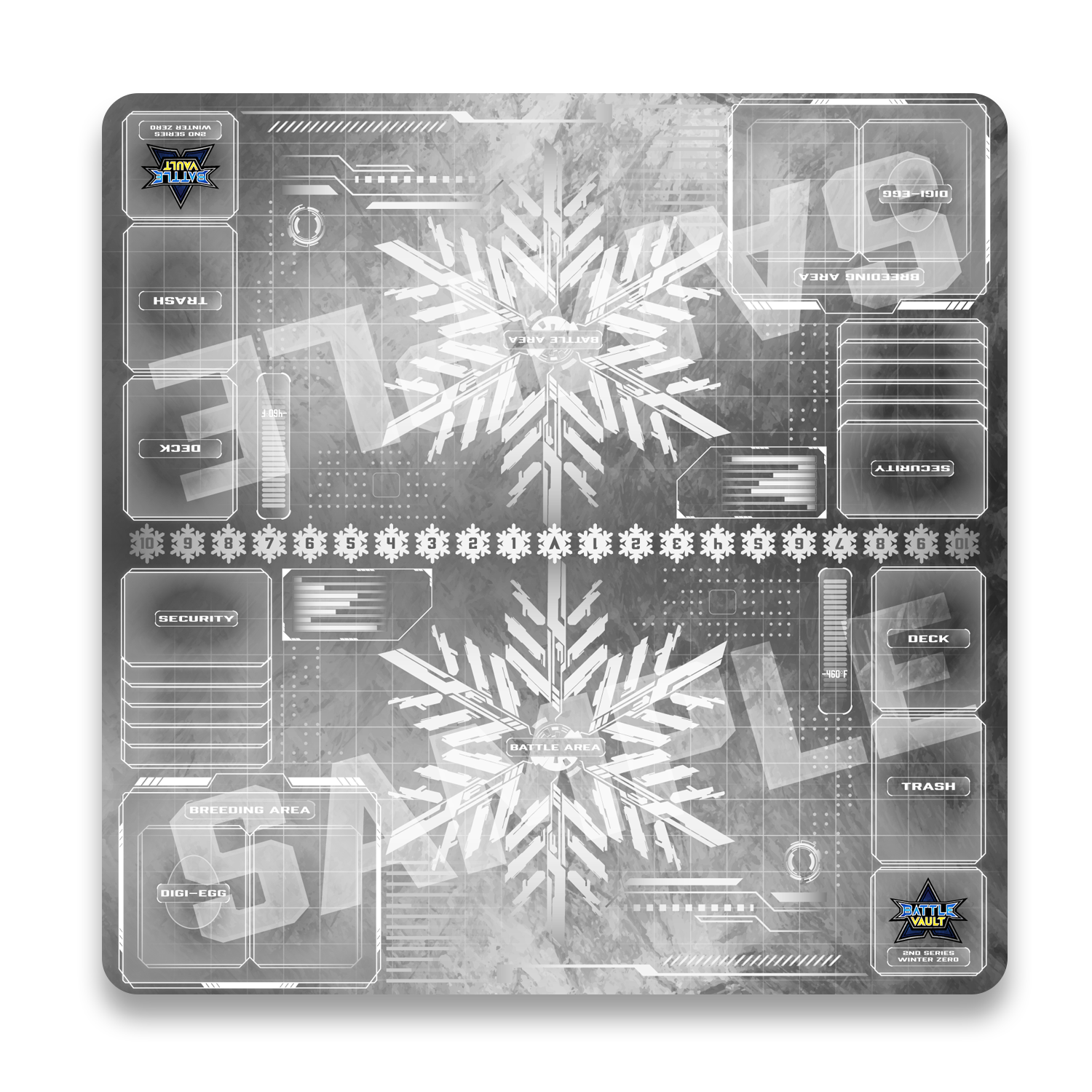 2 player card game playmat winter theme