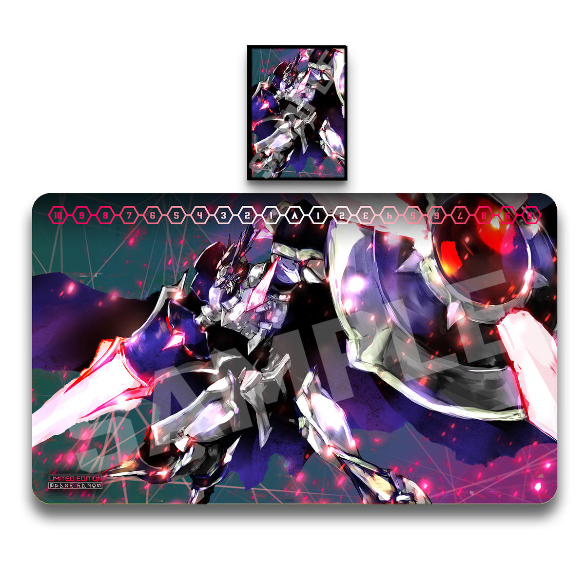 Chaos Saber playmat and sleeves bundle limited edition.