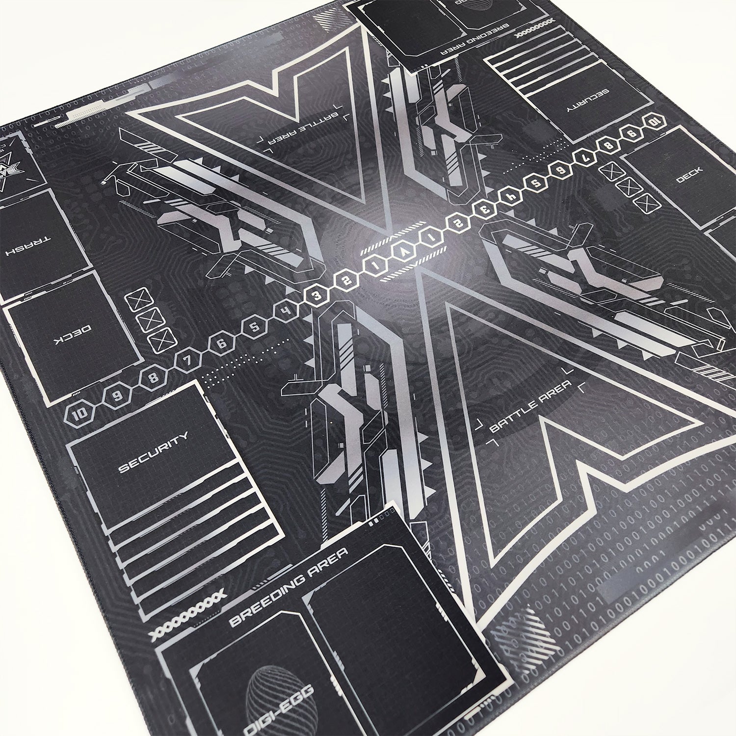 2 Player Cyber Zone TCG Playmat Black for TCG Players