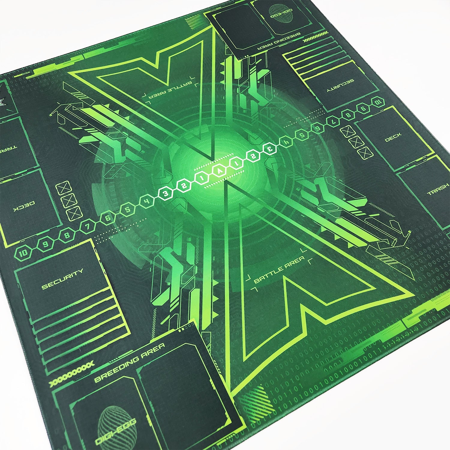 2 Player Cyber Zone TCG Playmat Green for TCG players