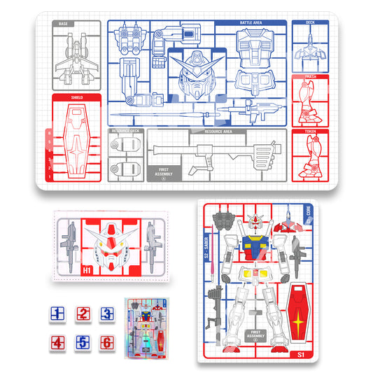 First Assembly Collection that includes a 1-Player Playmat, Deck box, Binder, Dice and Sleeves.