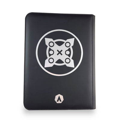 Onyx Burst Binder Back cover with silver foil artwork