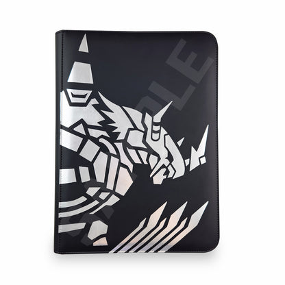 Onyx Burst Binder Front cover with silver foil artwork