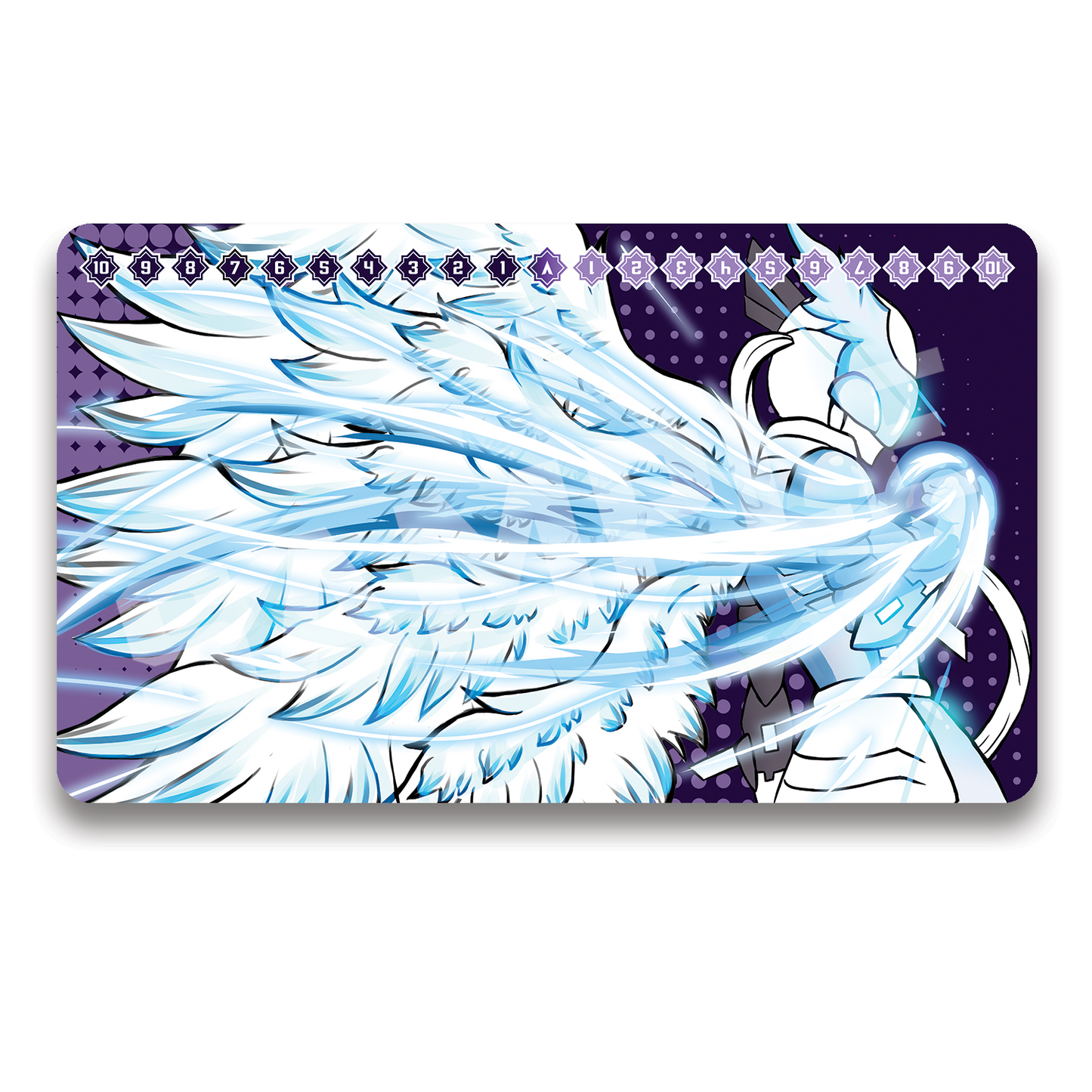 Space Time Angel Light 1-Player Premium Rubber Playmat for card games.