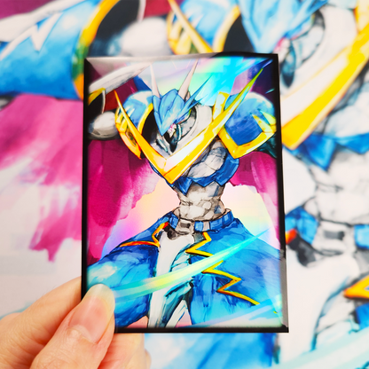 Holographic glossy sleeves featuring a high quality artwork.