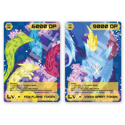 Vixen Spirit Fox Flame Token and Vixen Spirit Token