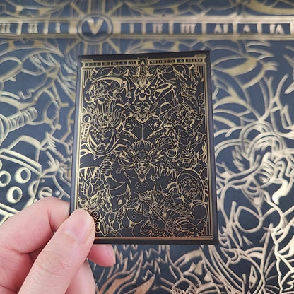 Realm of Gods Sleeves with shiny gold foil video.
